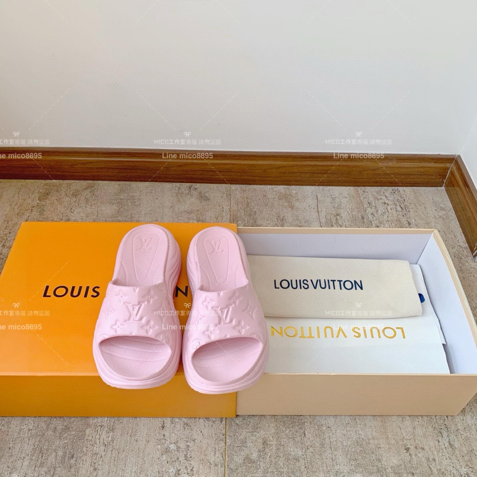 LV  Louis Vuitton ｜LV Pool55系列 沙灘厚底涼鞋 拖鞋 5.5cm 36-41