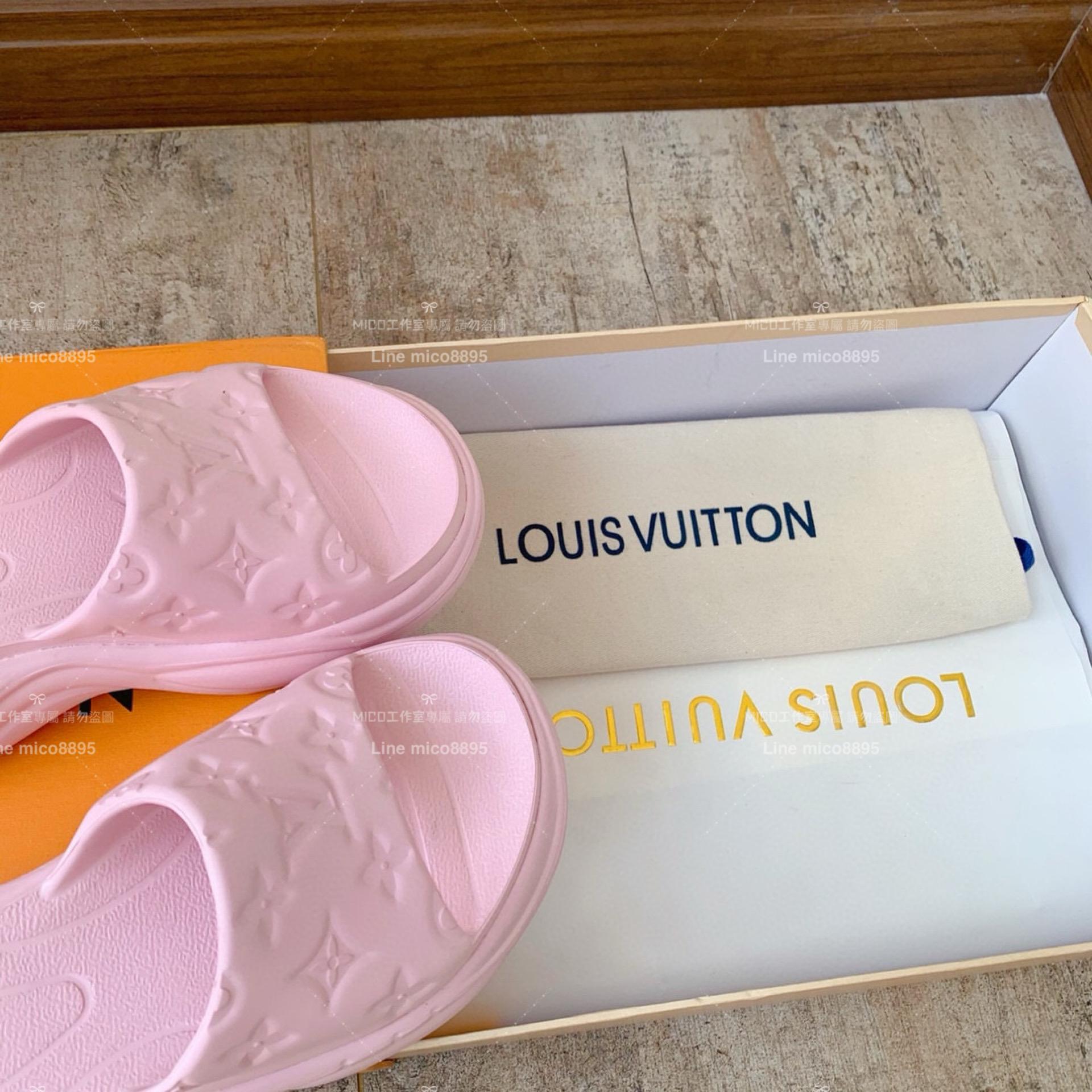 LV  Louis Vuitton ｜LV Pool55系列 沙灘厚底涼鞋 拖鞋 5.5cm 36-41