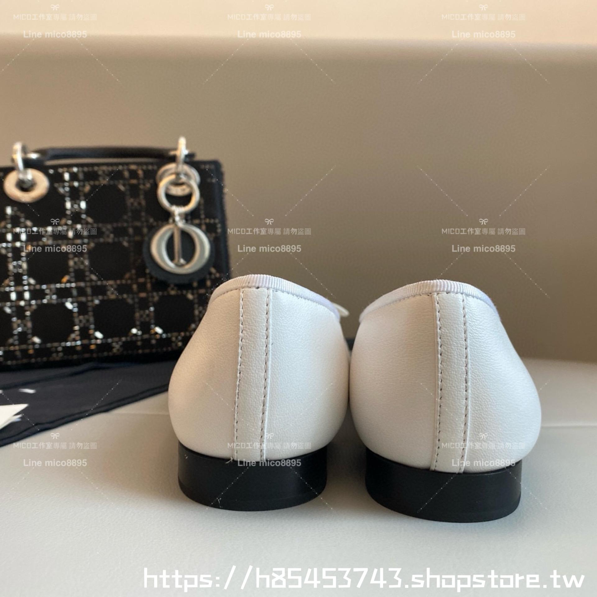 CHANEL 小香 經典款芭蕾舞鞋 白/黑 平底鞋/女鞋 Size：35-39（34.40.41.42定做不退换）