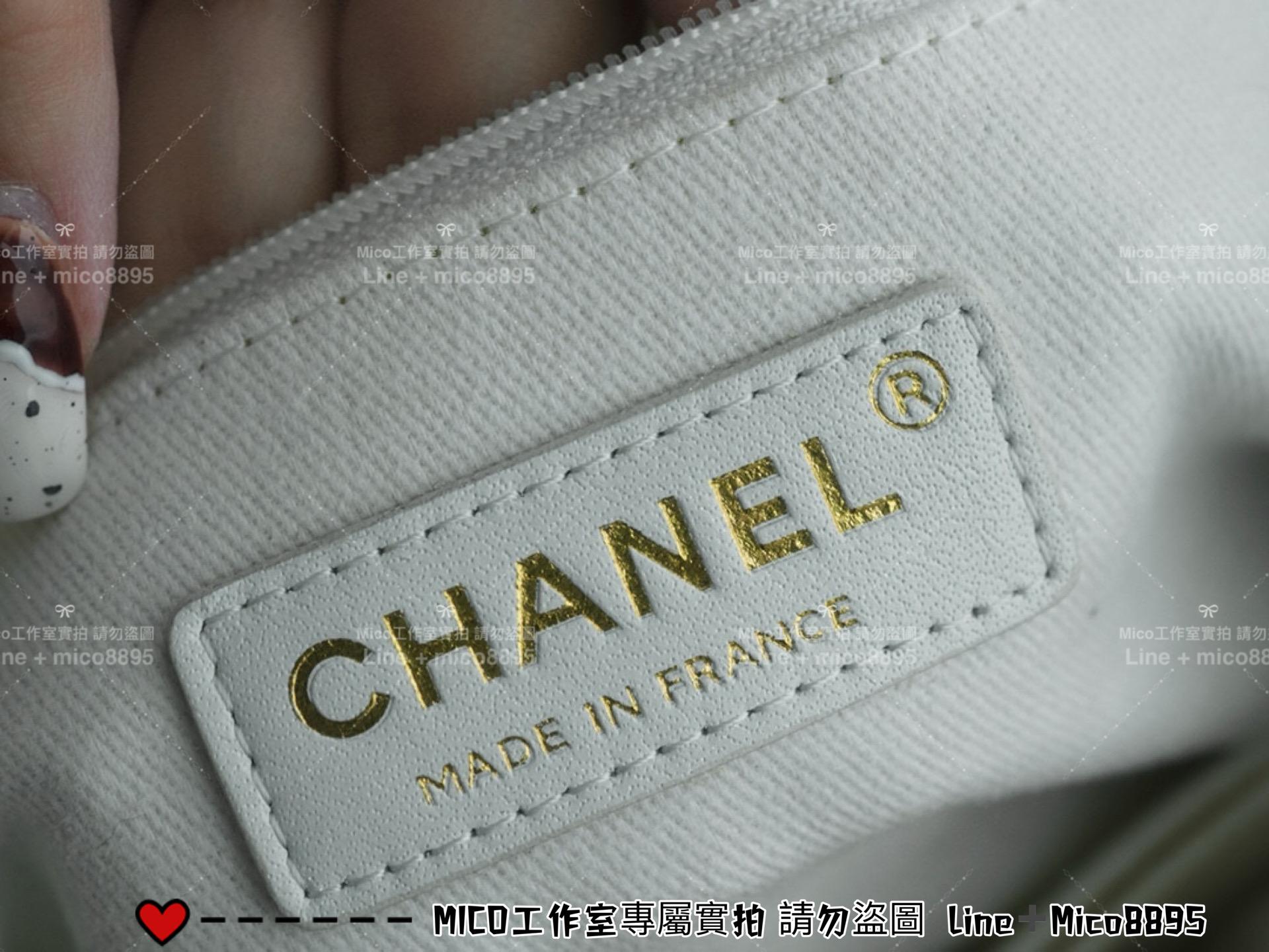 Chanel 香奈兒 奶油白/淡金釦 Coco Handle 手提包 24cm