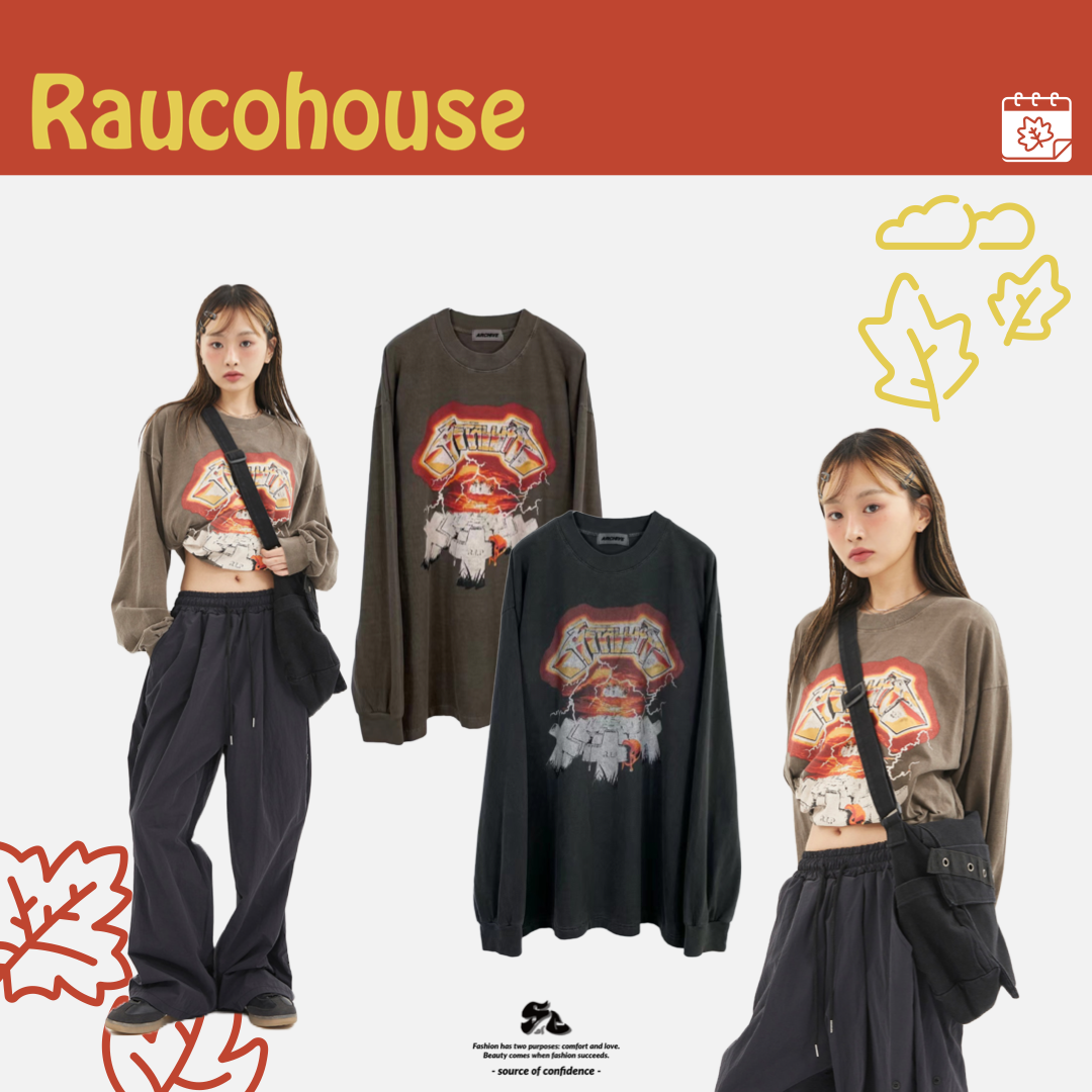 Raucohouse MetallicaGrave印花長Tee