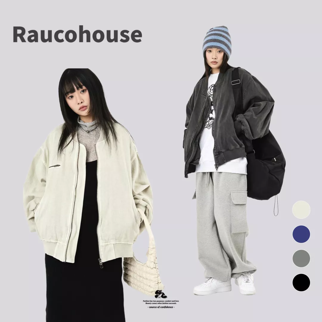 Raucohouse 復古剪裁牛仔縮口夾克