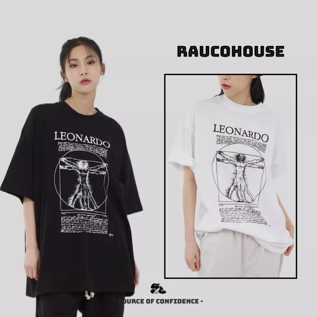 Raucohouse Leonardo 達文西幾何印刷 短Tee