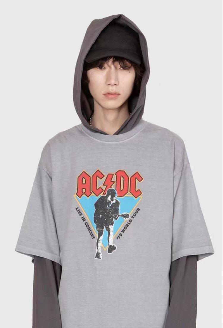 Raucohouse AC/DC World tour 79’s 仿舊印刷短Tee