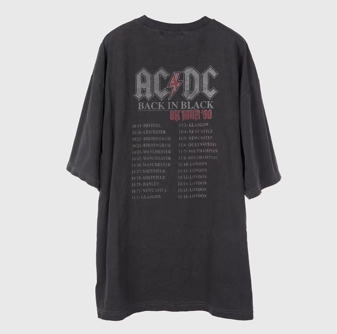 Raucohouse AC/DC樂團 BACK IN BLACK 經典短Tee