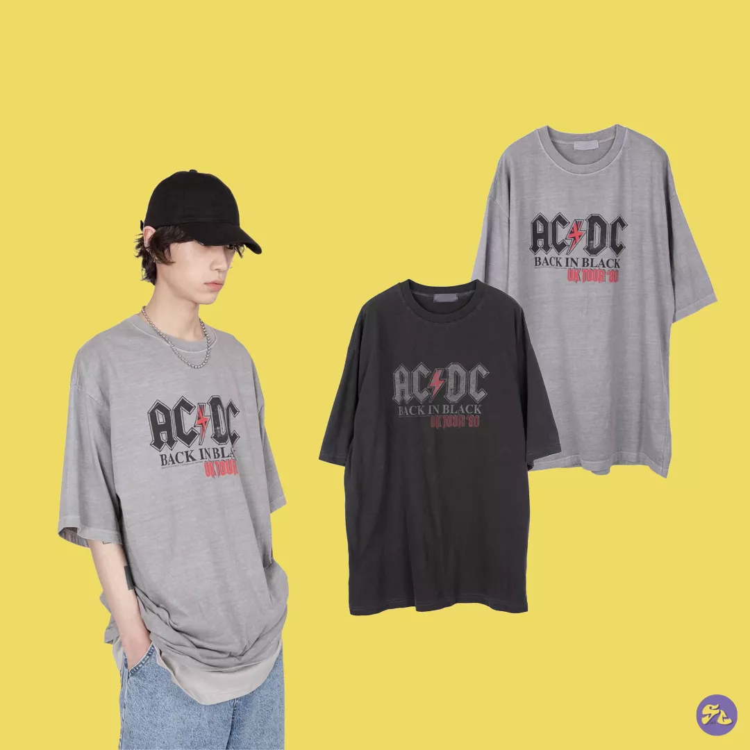 Raucohouse AC/DC樂團 BACK IN BLACK 經典短Tee