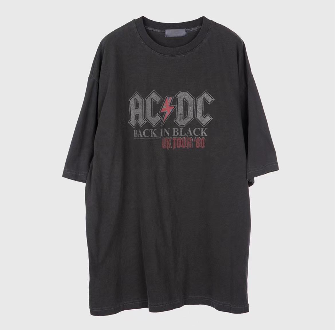 Raucohouse AC/DC樂團 BACK IN BLACK 經典短Tee