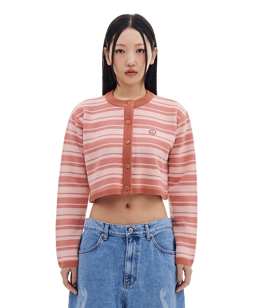 ARCHIVE BOLD 939 RED MOSS PATCHED CROP CARDIGAN短版外套