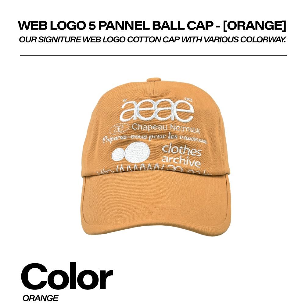 aeae WEB LOGO 5 PANNEL BALL CAP 老帽