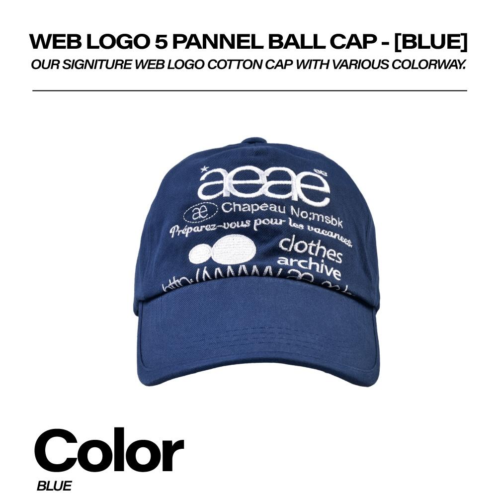 aeae WEB LOGO 5 PANNEL BALL CAP 老帽