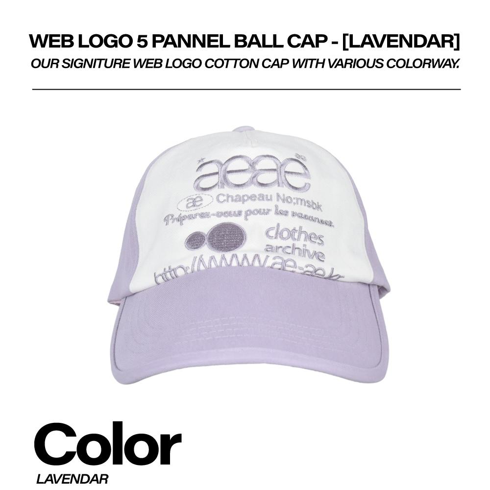 aeae WEB LOGO 5 PANNEL BALL CAP 老帽