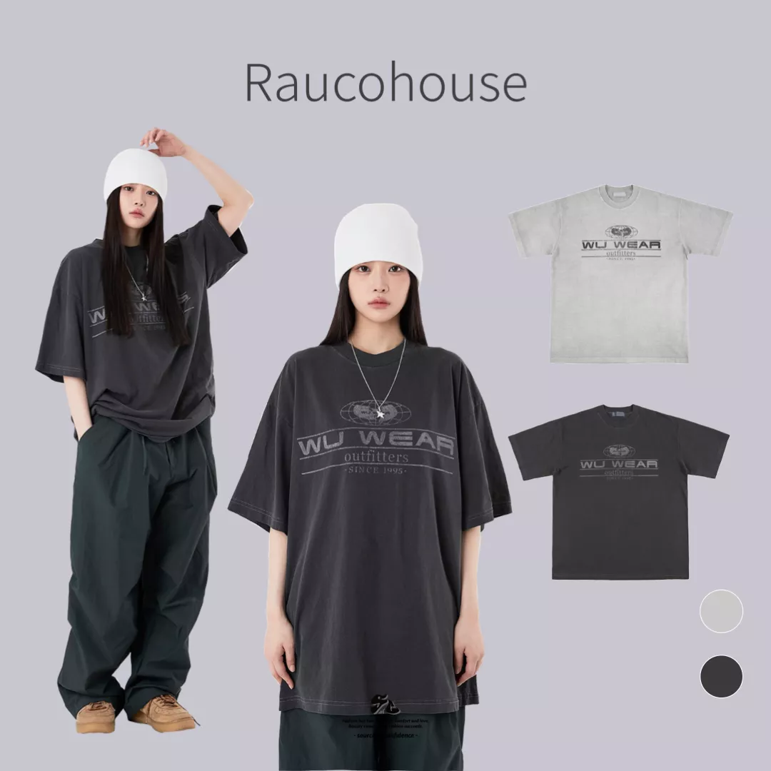 Raucohouse WU WEAR水洗仿舊 短Tee