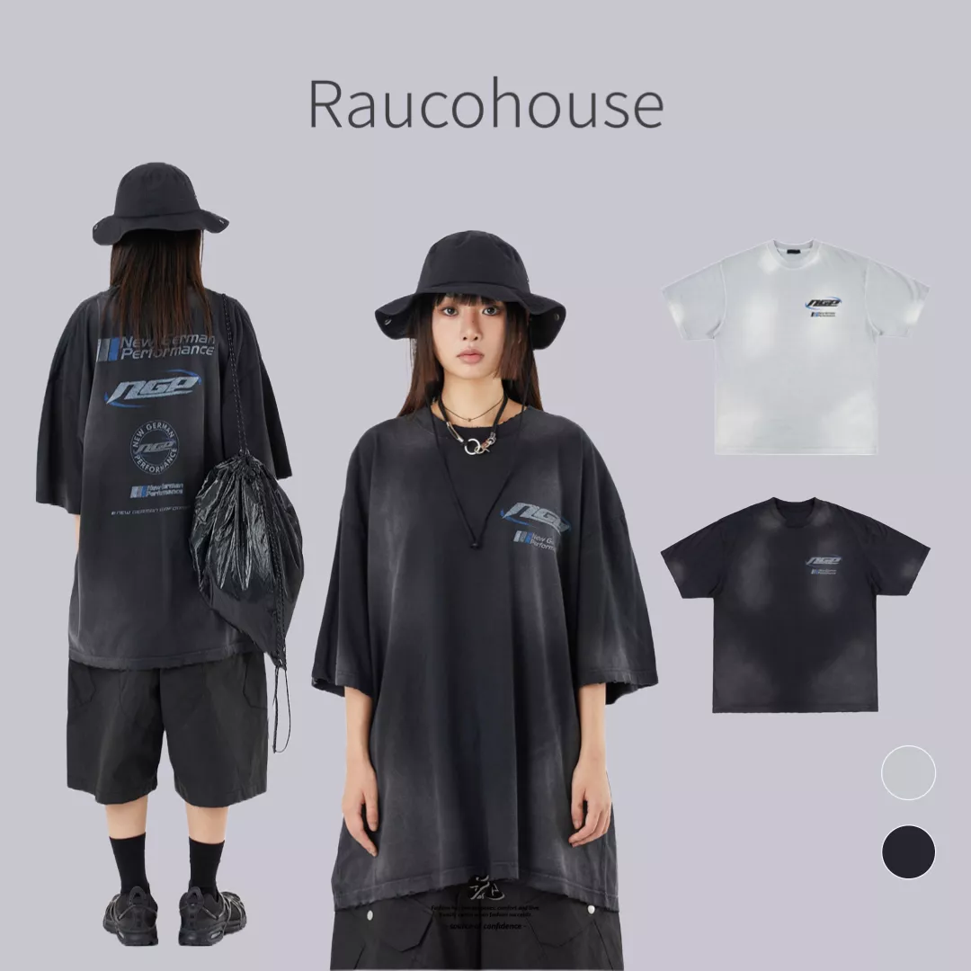 Raucohouse NGP水洗仿舊印花 短Tee