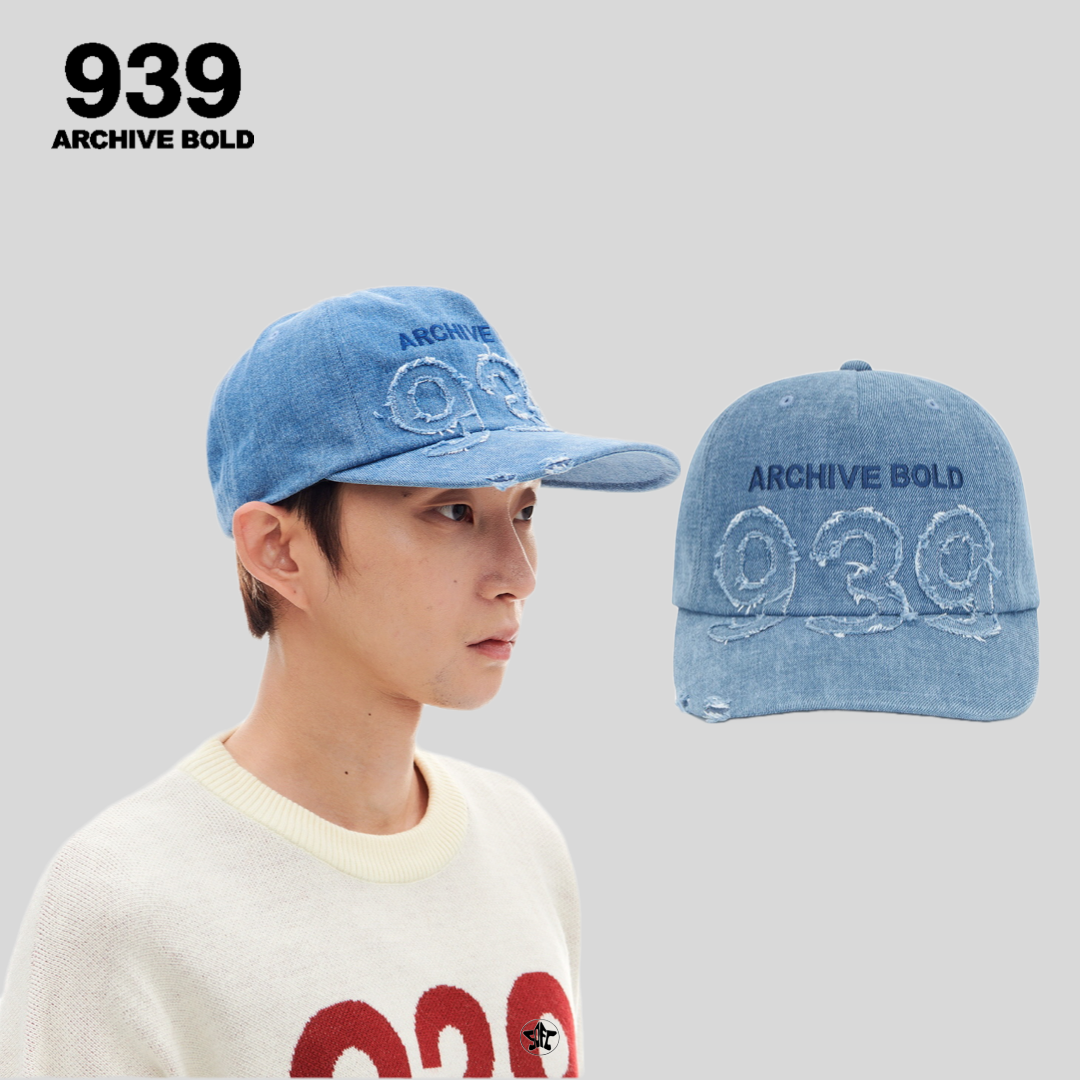 ARCHIVE BOLD 939 APPLIQUE DENIM 5-PANEL CAP老帽