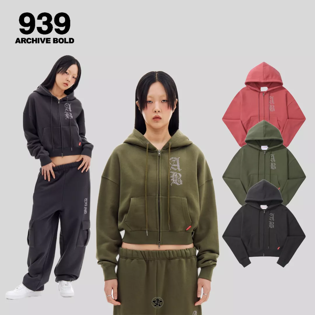 ARCHIVE BOLD 939 AB CROP HOOD ZIP-UP短版連帽外套