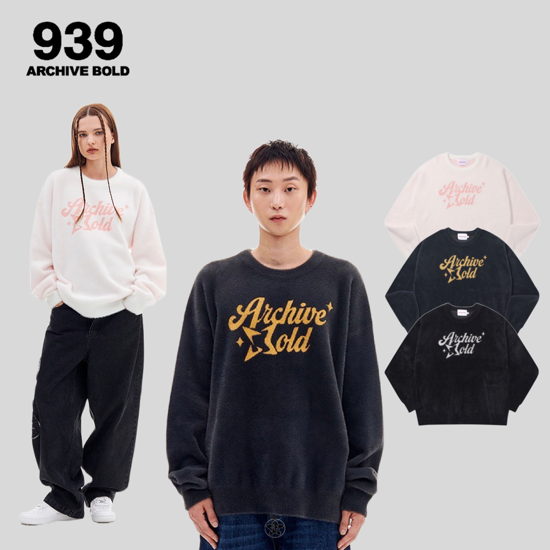 ARCHIVE BOLD 939 HAIRY STAR LOGO KNIT羔羊毛衣