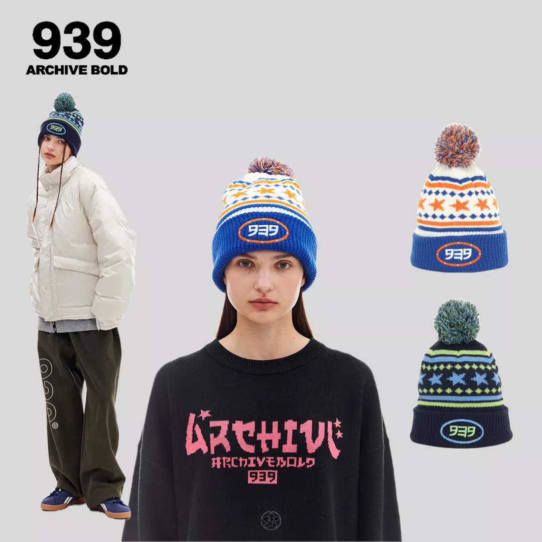 ARCHIVE BOLD 939 TYPE J POMPOM BEANIE毛帽