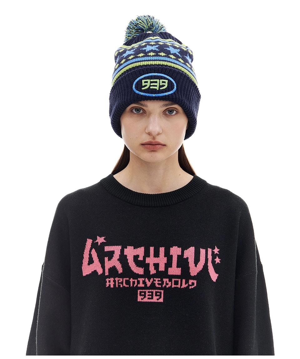 ARCHIVE BOLD 939 TYPE J POMPOM BEANIE毛帽