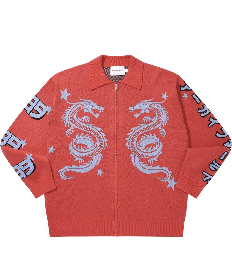 ARCHIVE BOLD 939 DRAGON KNIT ZIP-UP外套