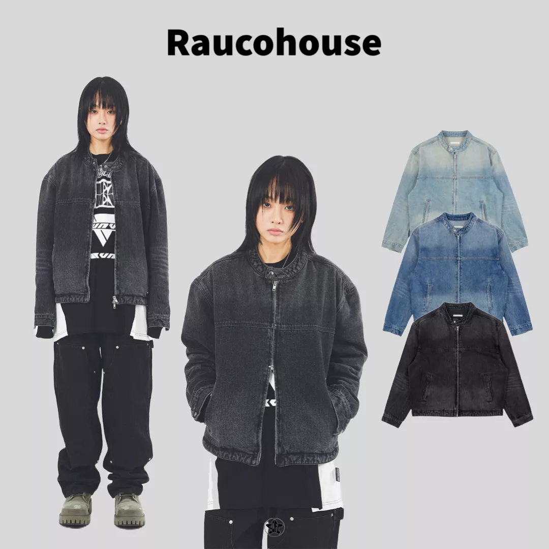 Raucohouse 按扣水洗丹寧牛仔夾克