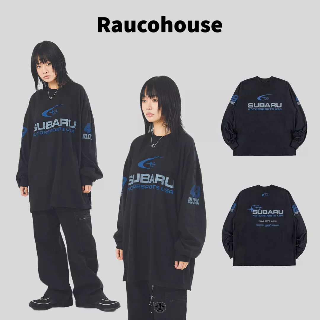 Raucohouse SUBARU美式印花水洗薄長Tee