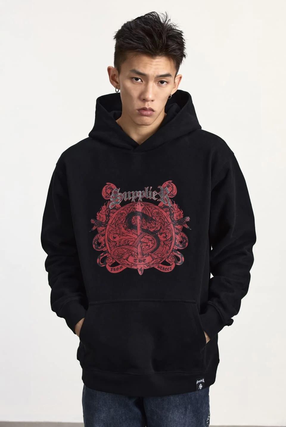 SUPPLIER Snake Emblem Hoodie蛇圖騰印花LOGO帽Tee