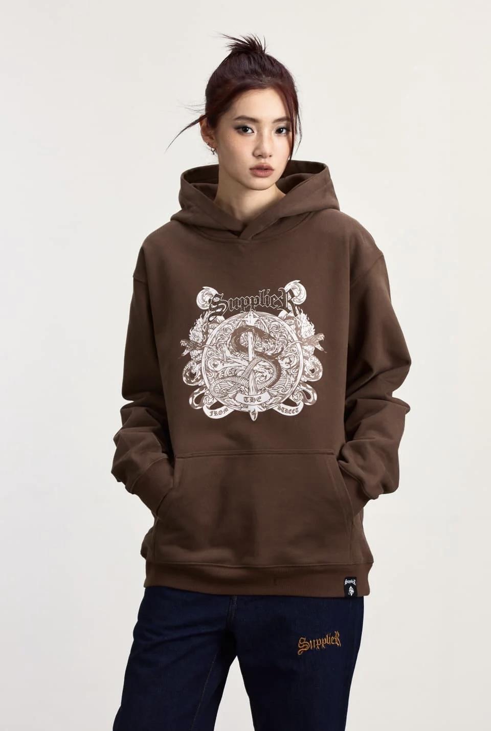 SUPPLIER Snake Emblem Hoodie蛇圖騰印花LOGO帽Tee