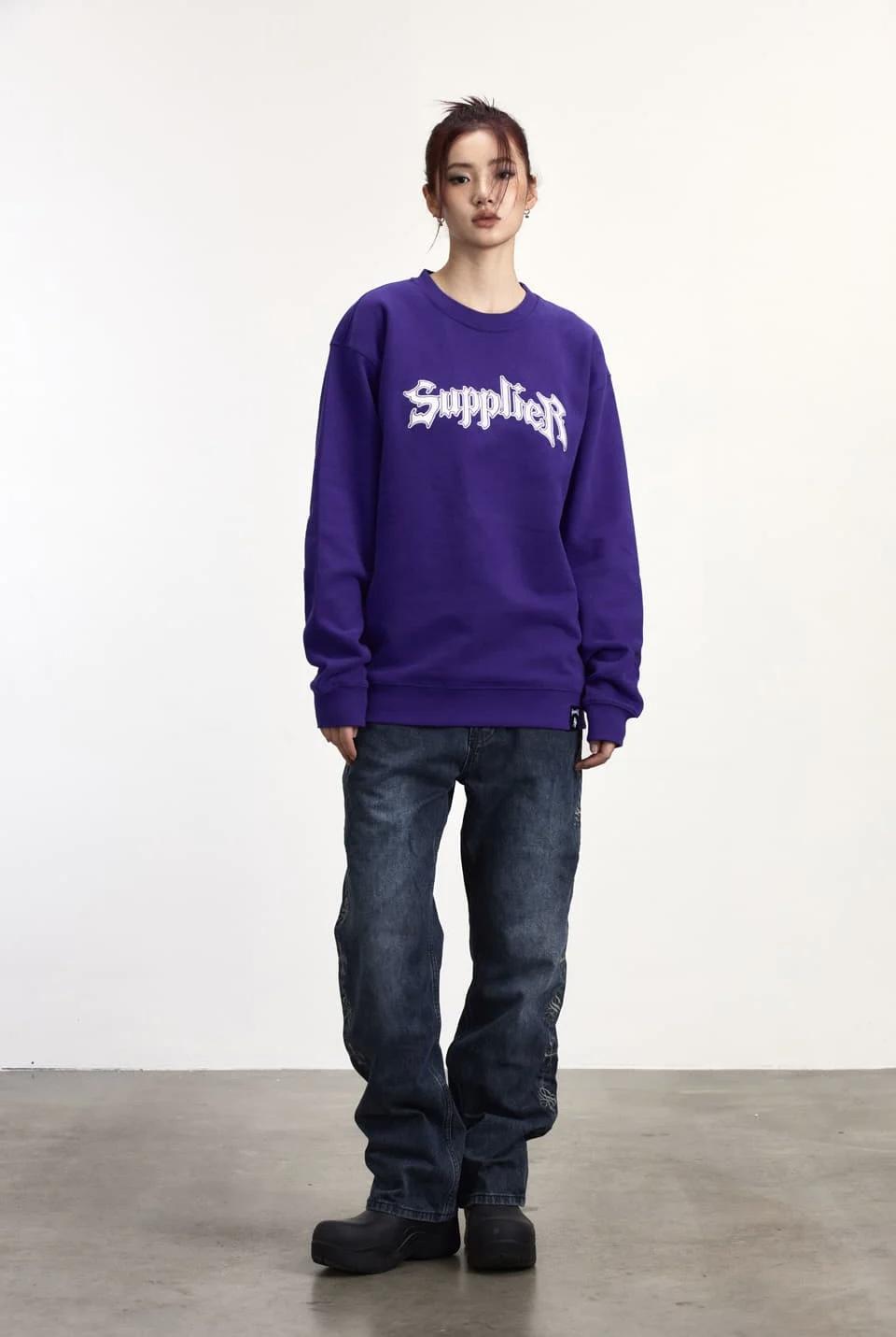 SUPPLIER Iron Logo Crewneck LOGO大學Tee