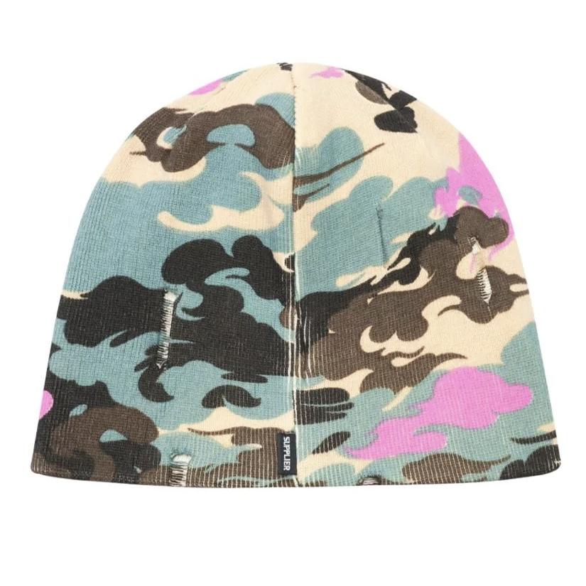 SUPPLIER Disstressed Kemuri Camo Beanie毛帽