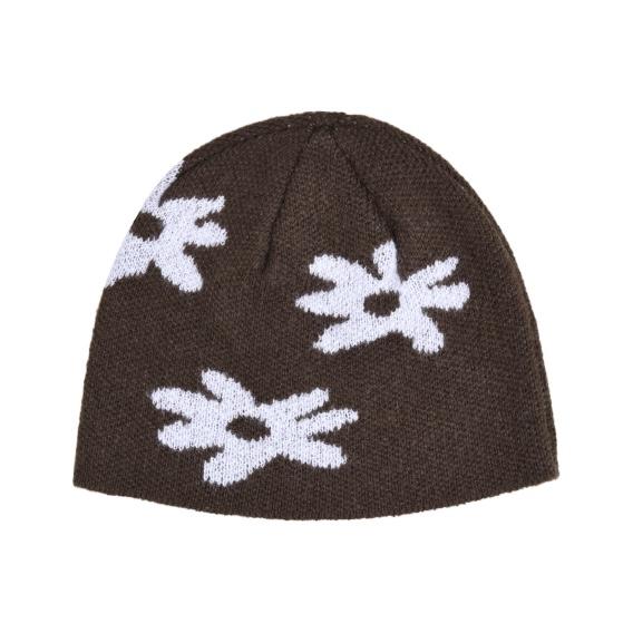 aeae MOHAIR JACQUARD FLOWER BEANIE毛帽