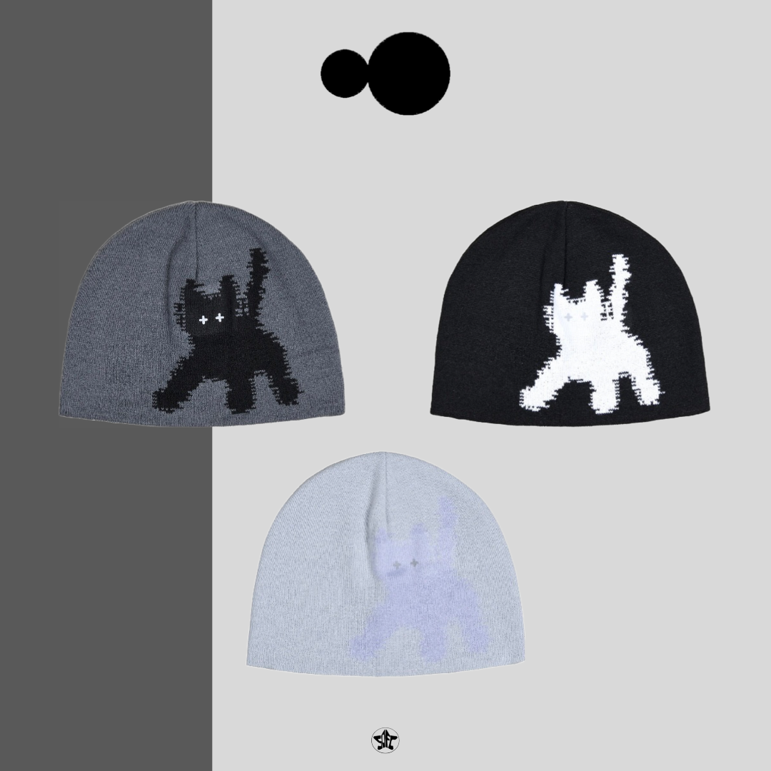 aeae FLASHED CATS EYE BEANIE毛帽