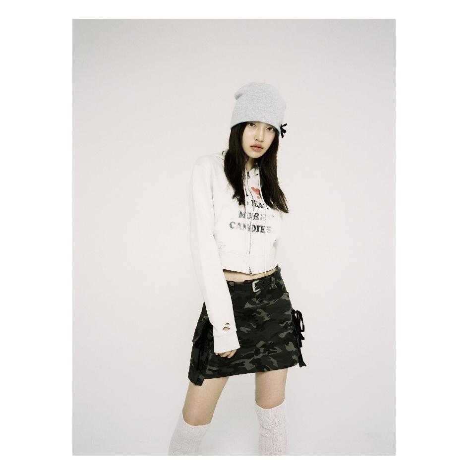 aeae I LOVE CANDY CROP HOODIE ZIP-UP短版連帽外套