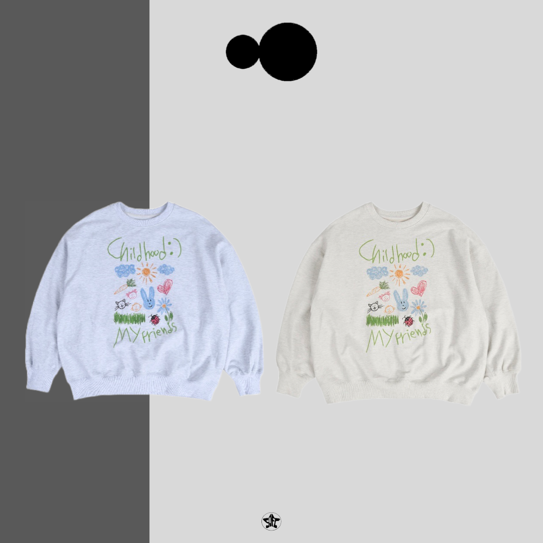 aeae CHILDHOOD FLASHBACK SWEATSHIRTS大學Tee