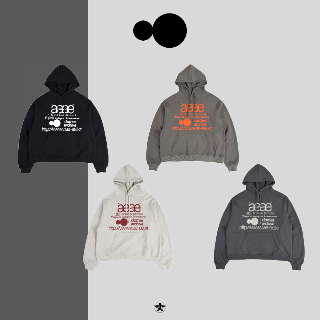 aeae WEB LOGO LOOSED HOODIE 帽Tee