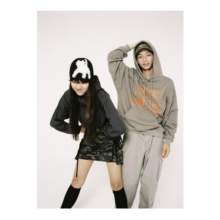 aeae WEB LOGO LOOSED HOODIE 帽Tee