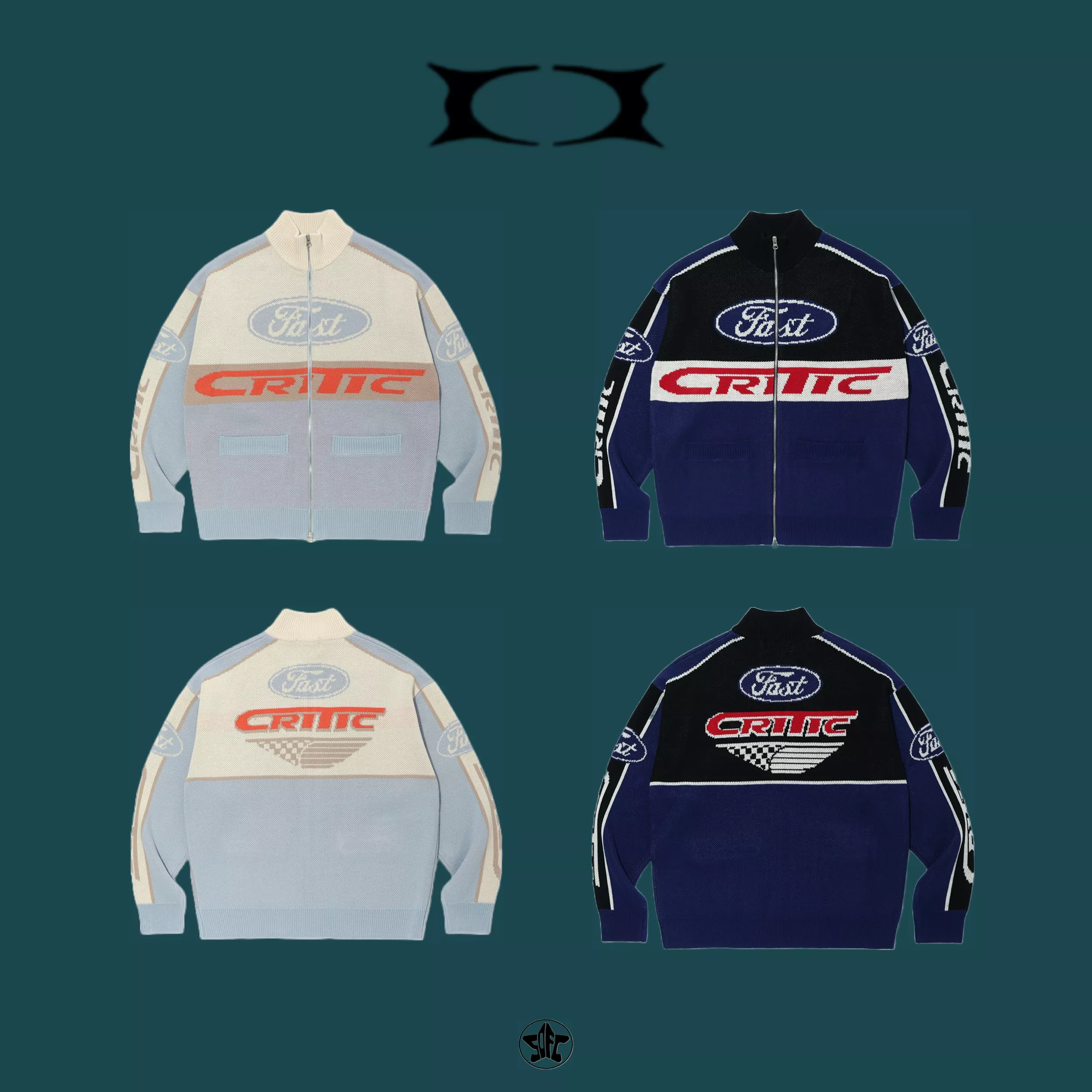 CRITIC RACING ZIP-UP KNIT針織外套