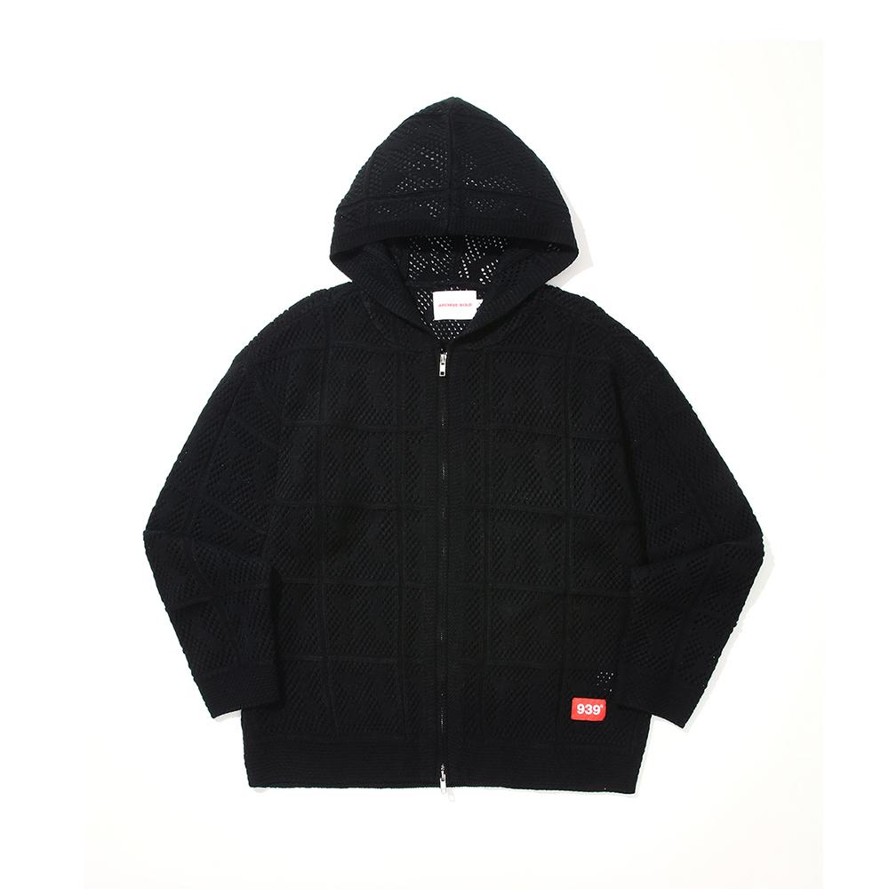 ARCHIVE BOLD 939 NET KNIT HOOD ZIP-UP連帽外套