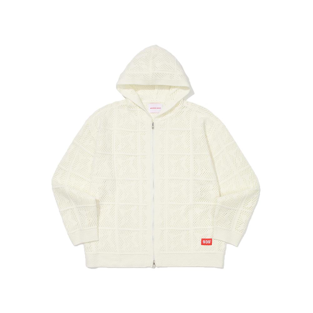 ARCHIVE BOLD 939 NET KNIT HOOD ZIP-UP連帽外套