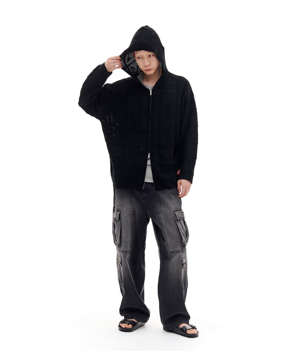 ARCHIVE BOLD 939 NET KNIT HOOD ZIP-UP連帽外套