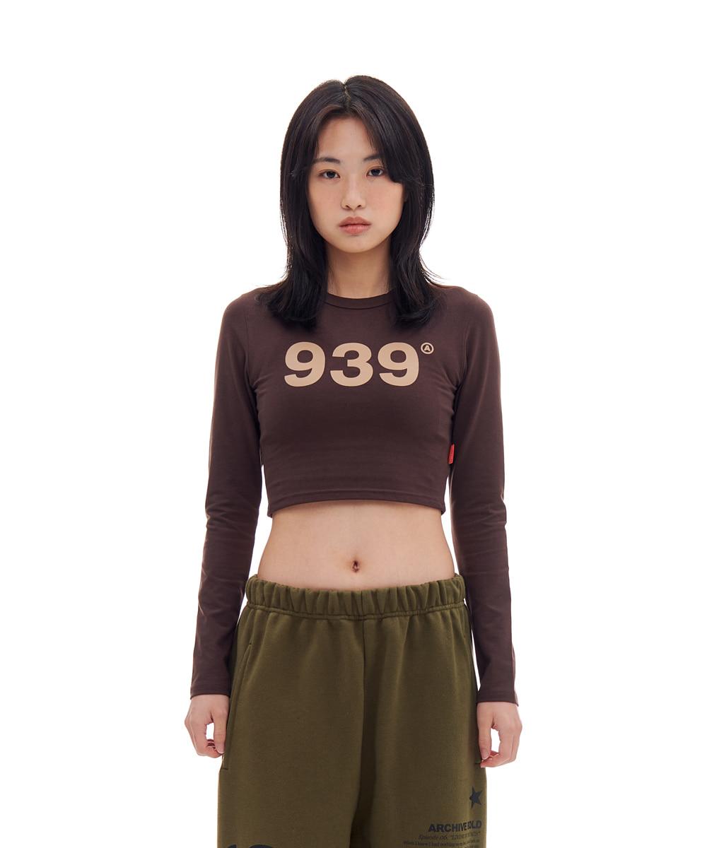 ARCHIVE BOLD 939 LOGO CROP LONG SLEEVE短版上衣