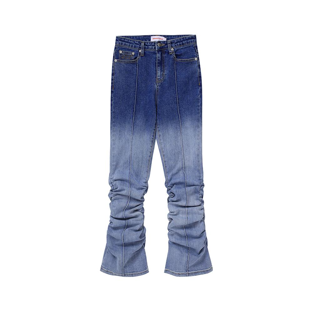 ARCHIVE BOLD 939 BOOTSCUT SHIRRING DENIM PANTS堆積喇叭牛仔褲