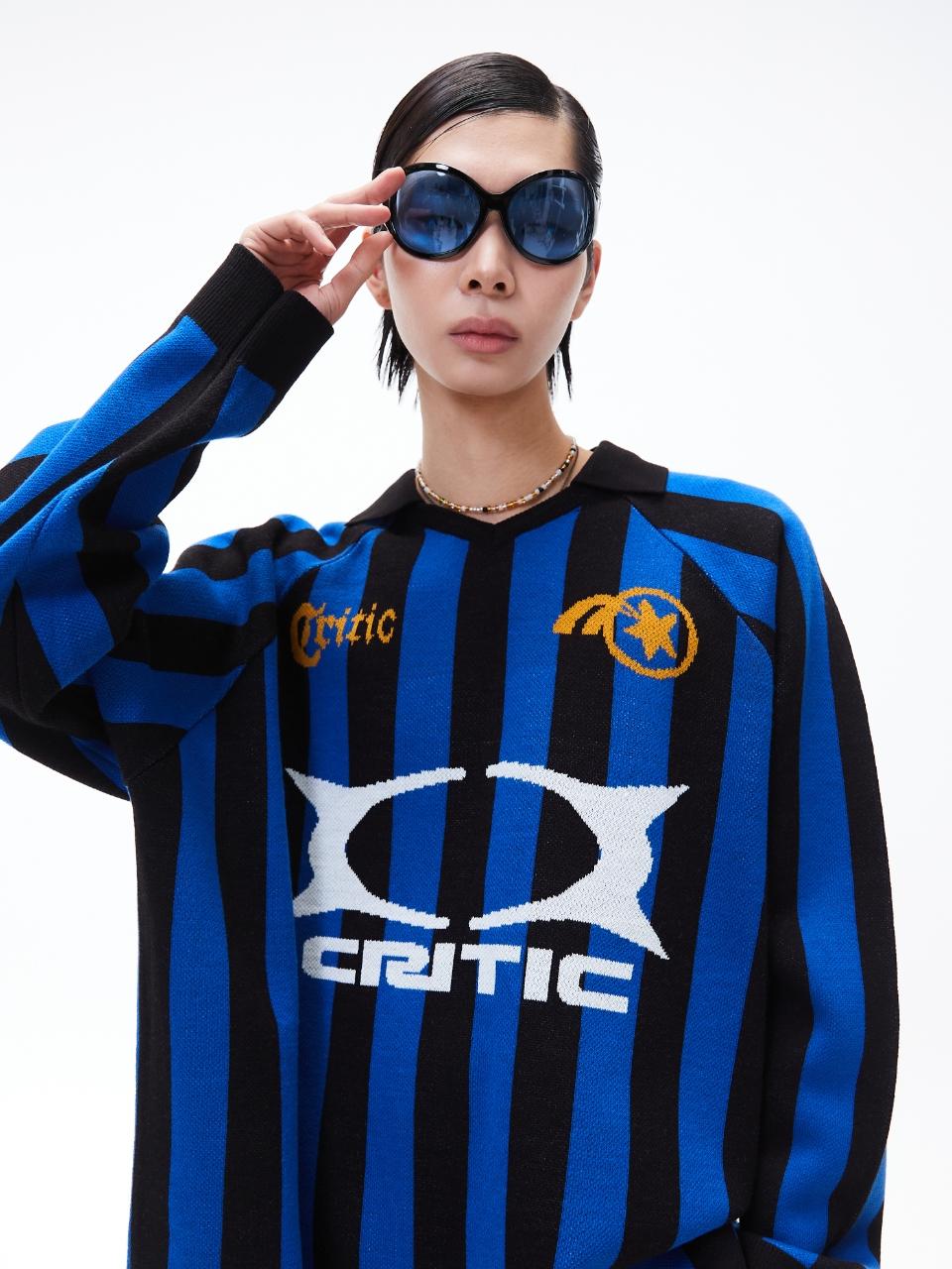 CRITIC KNIT STRIPE RACING JERSEY針織上衣