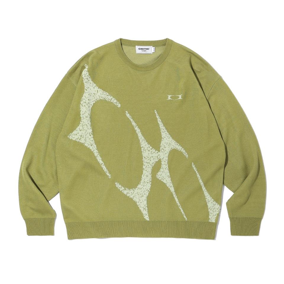 CRITIC WORMHOLE LOGO JACQUARD KNIT大學Tee