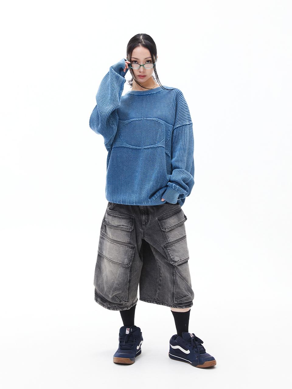 CRITIC BIG CARGO DENIM BERMUDA PANTS工裝多口袋七分牛仔褲