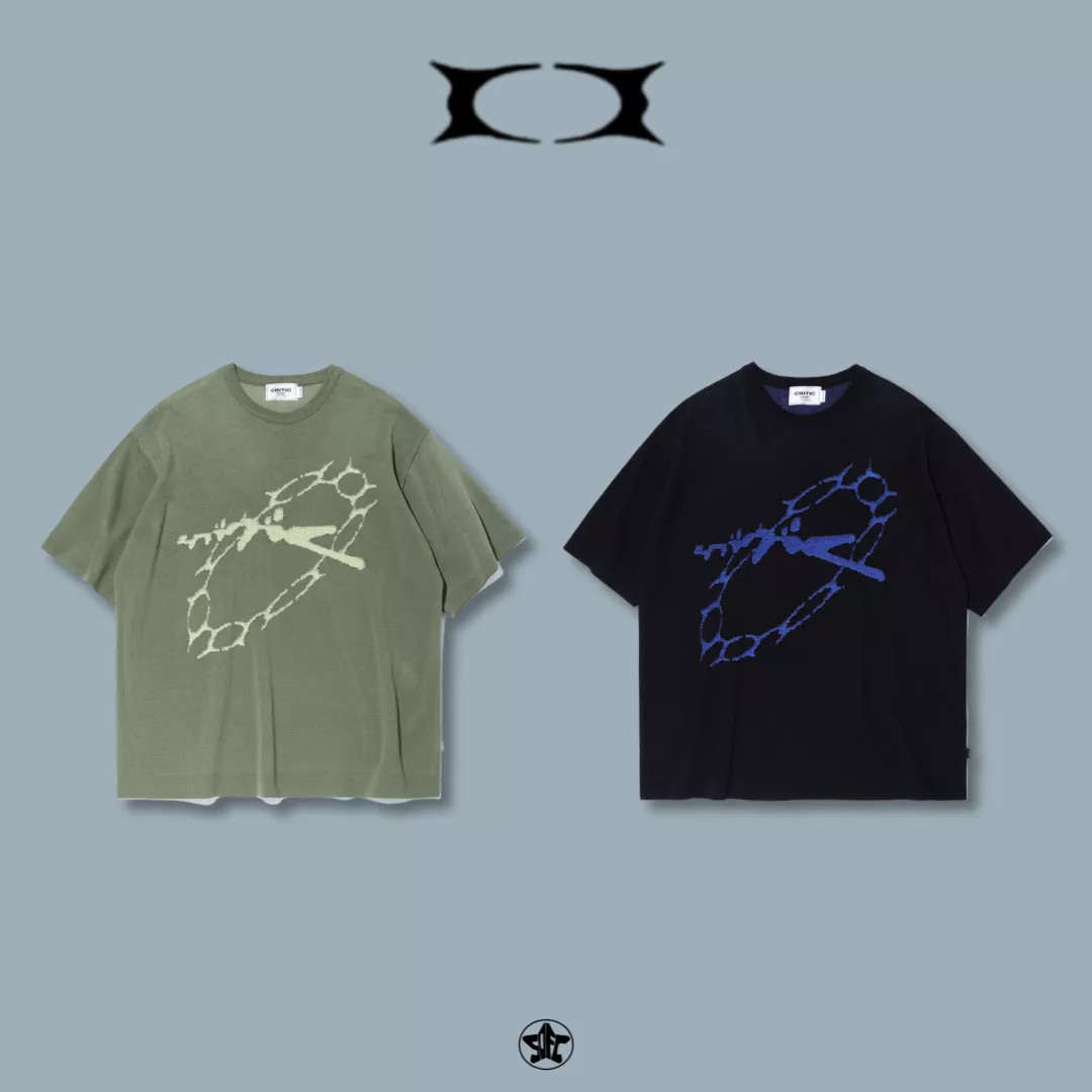 CRITIC MYSTERY WORMHOLE KNIT短Tee