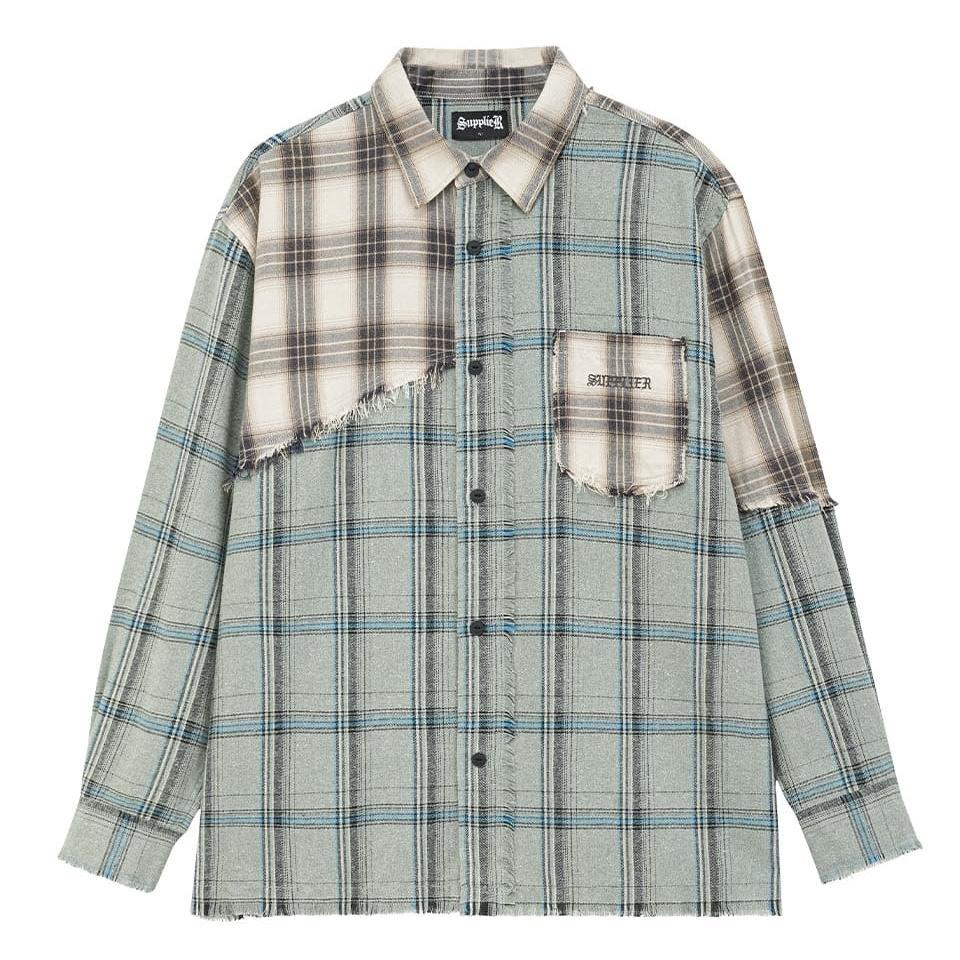 SUPPLIER Switching Vintage Check Shirt長袖襯衫