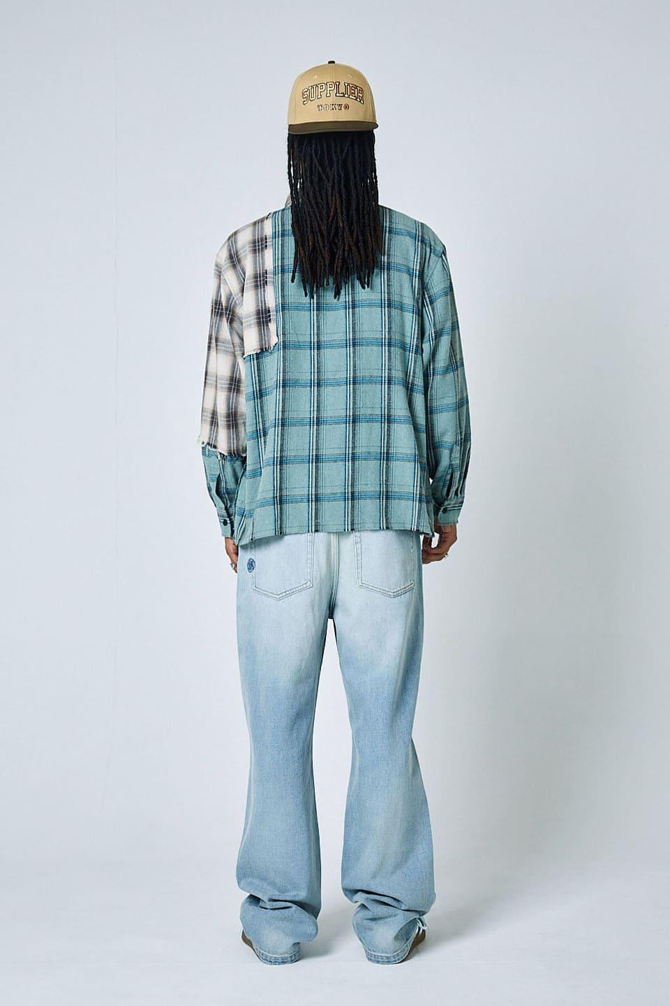 SUPPLIER Switching Vintage Check Shirt長袖襯衫