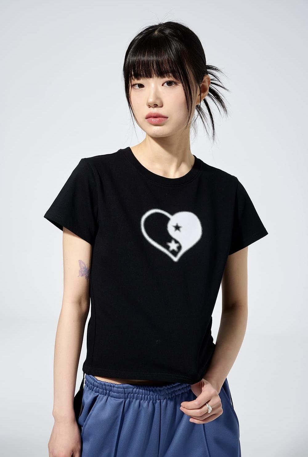 FASTLE 1/2 Heart Yin Yang Tee