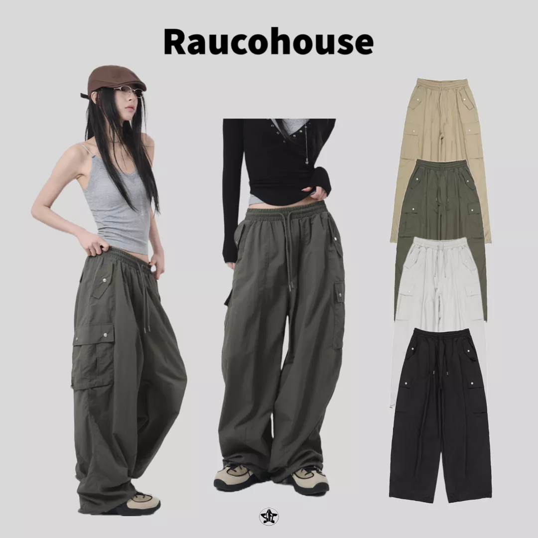 Raucohouse 尼龍工裝口袋氣球褲