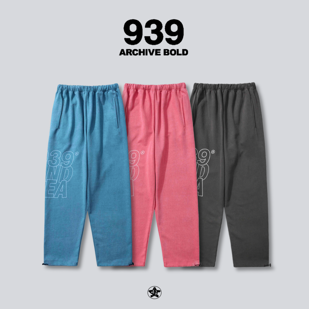 ARCHIVE BOLD 939 AB X WIND AND SEA SWEAT PANTS運動棉褲